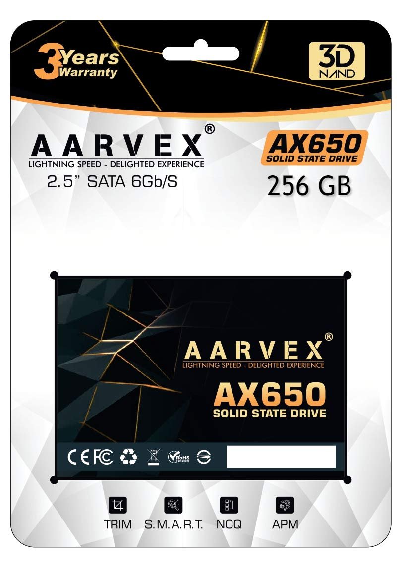 AVOETY SSD SATA III 2.5” Da 256 GB – Lettura 550 MB/s, 3D NAND TLC, Per PC E Portatili