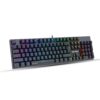 Ant Esports MK3400 V3 Pro Mechanical Gaming Keyboard, RGB 104 Keys Ultra-Slim LED Backlit USB Wired Keyboard with Blue Switch, Durable Keycaps/Anti-Ghosting/Spill-Resistant Mechanical Keyboard for PC