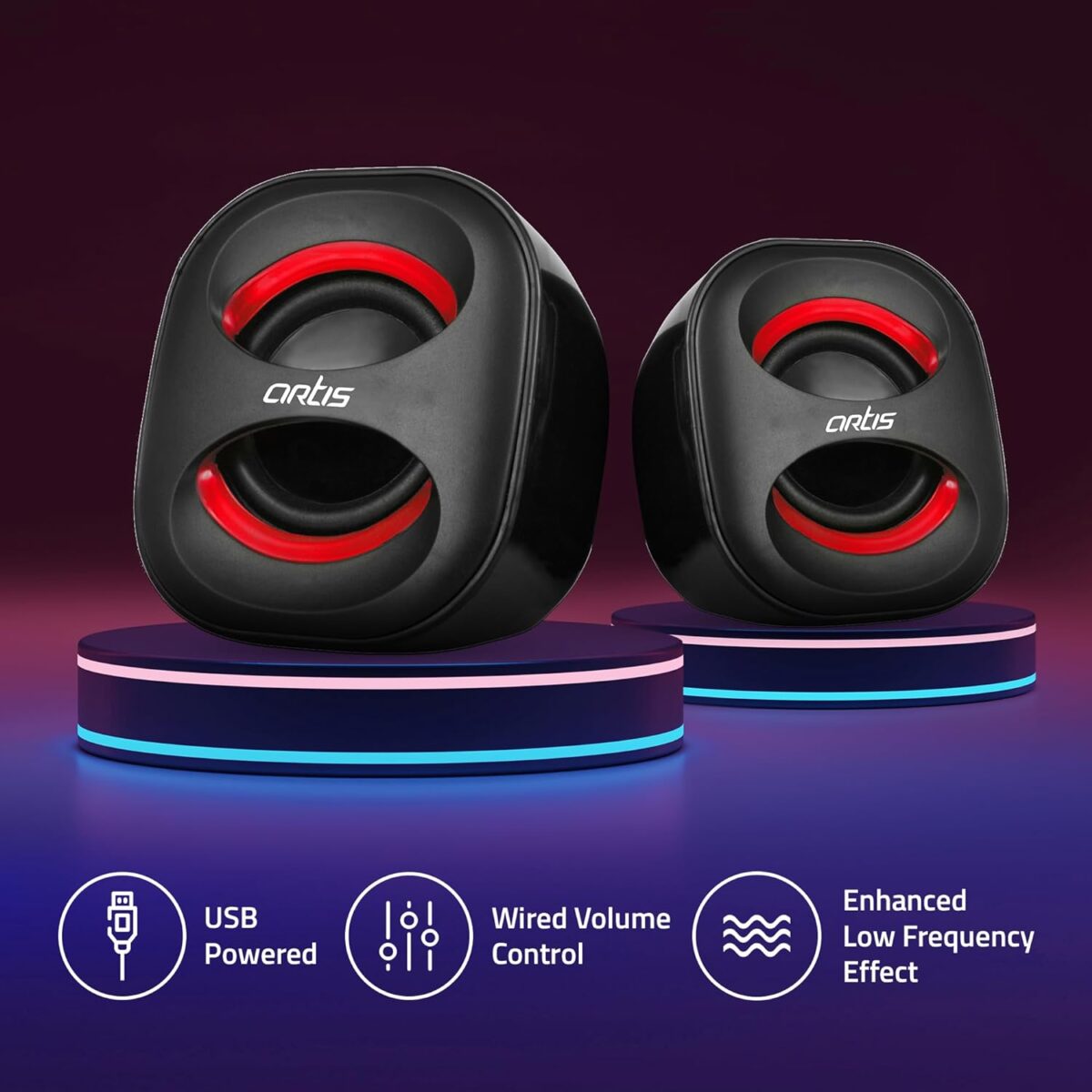 Artis ARTIS Mini 2.0 USB Multimedia Speakers (Black)