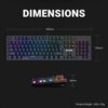 Ant Esports MK3400 V3 Pro Mechanical Gaming Keyboard, RGB 104 Keys Ultra-Slim LED Backlit USB Wired Keyboard with Blue Switch, Durable Keycaps/Anti-Ghosting/Spill-Resistant Mechanical Keyboard for PC