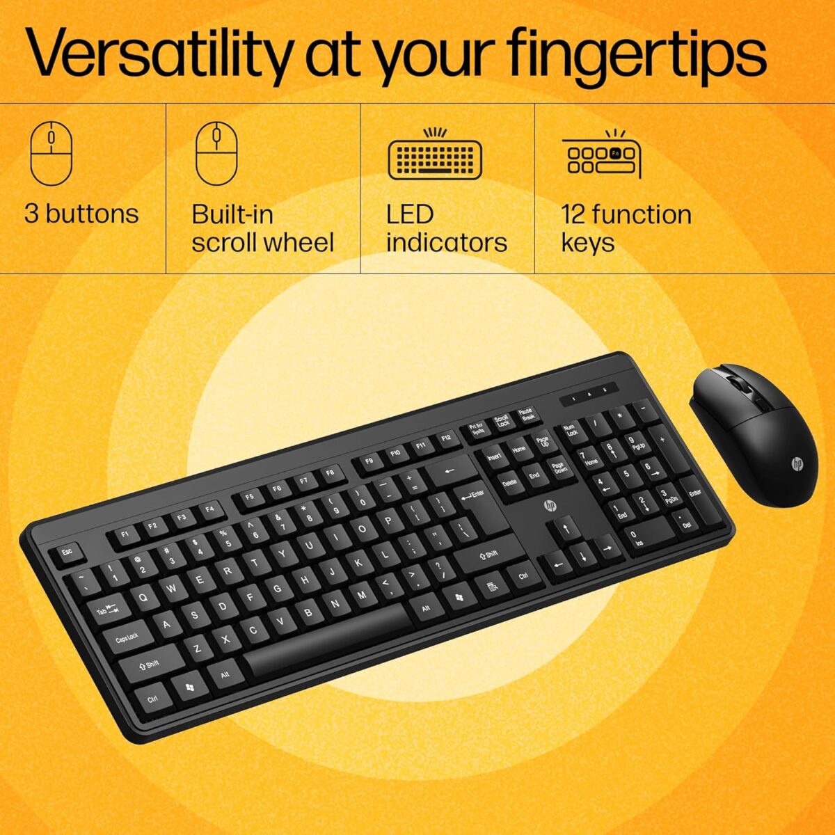 HP KM200 Wireless Mouse and Keyboard Combo