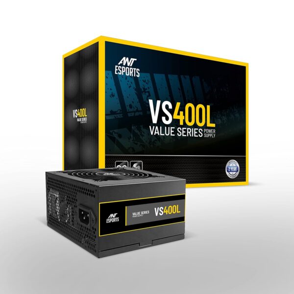 Ant Esports VS400L NonModular High Efficiency Gaming Power Supply/PSU with Continuous Power and 120mm Silent Fan