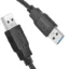 USB A to A Cable High Speed 10 Meter USB 2.0 Type A Male to A Male Cable USB to USB Cord, for Data Transfer Hard Drive Enclosures, Printers, Modems, Cameras, Scanners, Laptop Cooling Pad Black