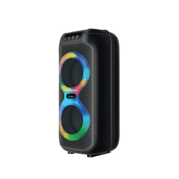 FINGERS Swag5 Bluetooth Portable Speaker (with RGB Lights, 10 W Deep Bass, FM, USB, MicroSD, AUX, Mic in (6.35 mm), Multi-Point Technology, Provisional Slot for Wired/Wireless Mic)