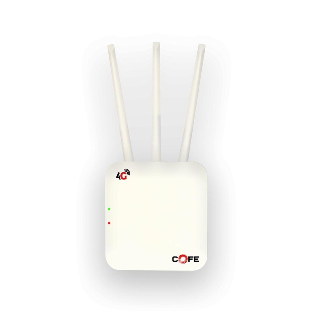 COFE CF-4G 903 | Speed upto 300Mbps | All 4G/5G Sim Compatible | Plug and Play | No Configuration Required | Micro SIM Card Slot | Supports DVR, NVR, Wi-Fi Camera | 3 Antenna | 128MB RAM Configuration