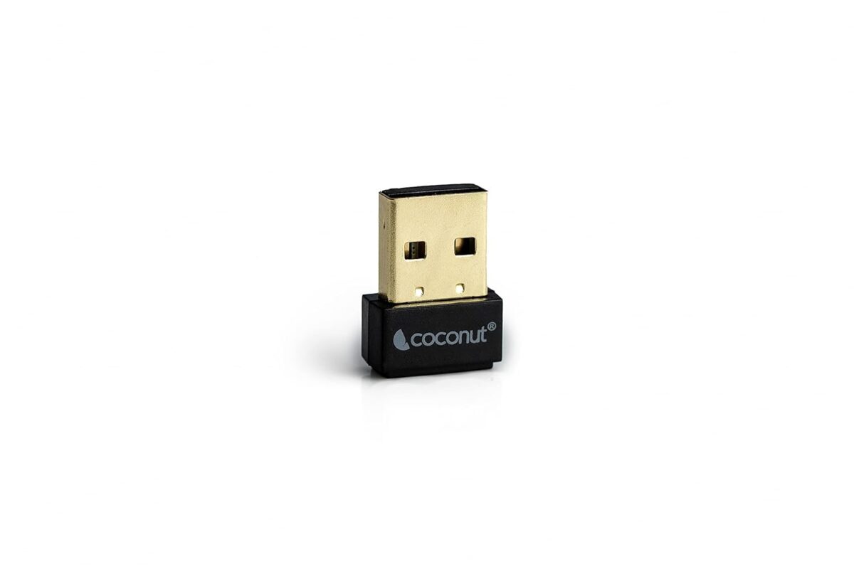 Coconut USB WiFi Adapter for PC Laptop 150Mbps Gold Plated Wireless Network Receiver for Desktop - Nano Size 2.4Ghz WiFi Dongle Compatible with Windows Mac Linux…