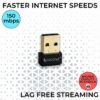 Coconut USB WiFi Adapter for PC Laptop 150Mbps Gold Plated Wireless Network Receiver for Desktop - Nano Size 2.4Ghz WiFi Dongle Compatible with Windows Mac Linux…