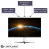 Lapcare LED Monitor LM24WFHD 24" (60.45CM) IPS Display with FHD Quality | 1920 X 1080 | Flick Free & 178 Degree Wide Viewing Angle | Slim Design & Frameless Body | Metal Stand & VGA+ HDMI Ports