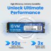 EVM M.2 NVMe Internal SSD (2280) - 2000MB/s Read - PCIe Interface Gen 3x4-4X Faster Than SATA SSD- 5 Year Warranty, 256GB