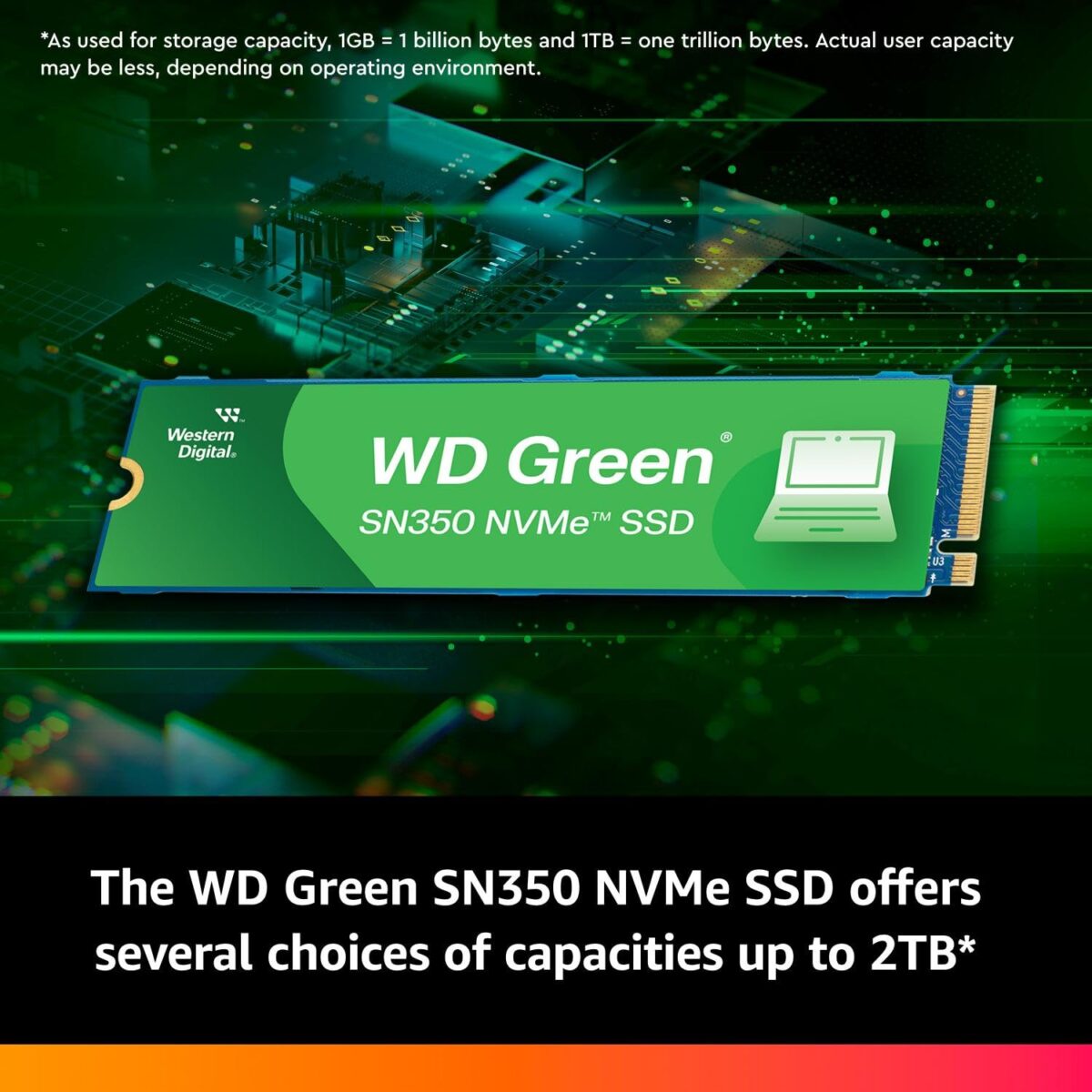 Western Digital Green Sn350 Pcie Gen 3 Nvme Ssd, 500Gb