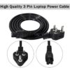 Storite 1.5M Black 3 Pin Laptop Power Cable 18AWG Universal Replacement for Laptop Charger Adapter Power Cord for Laptop